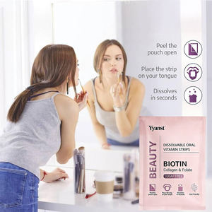 Tiras Orales de Colágeno y Biotina para Adultos OEM/ODM, para Blanquear la Piel, Eliminar Arrugas, Absorción Rápida, Suplemento Dietético Vegano - Product Image 2