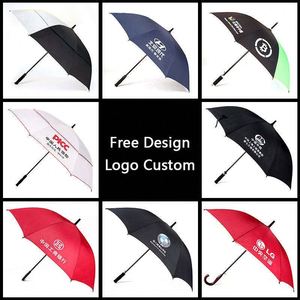 Parapluie promotionnel imprimé sur demande, entièrement personnalisé avec logo, compact, portable, résistant à la pluie et au vent, avec logo - Product Image 3