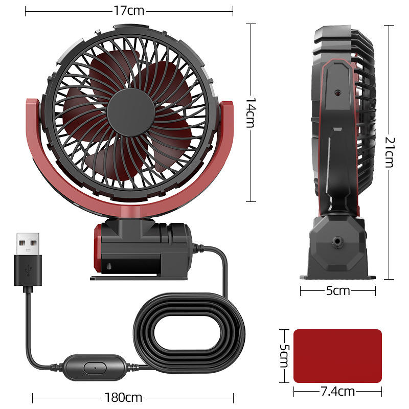 5-blade single-head fan - USB cable version