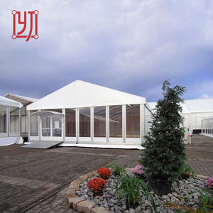 Tente de réception extérieure en aluminium 5x10 avec structure en PVC et parois vitrées pour mariages et événements hivernaux - Product Image 6