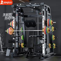 Presse commerciale de jambe de machine de Smith, système de traction de LAT, machine multifonctionnelle de croisement de câble de roulement linéaire pour la gymnastique à la maison