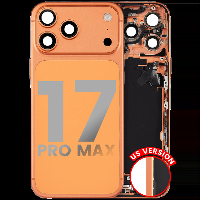 Back Housing W/ Charging Port Flex & Small Parts Compatible for iPhone 17 Pro Max