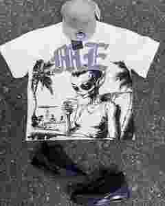 夏季纯棉男装混合情感数码印花品牌t恤图案嘻哈风格街头男装t恤 - Product Image 6