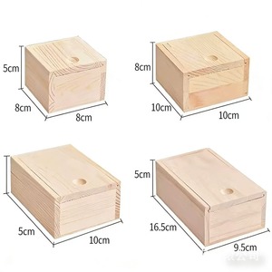 Custom solid wood <b>sliding</b> cover jewelry ring storage box, gift box, storage box, multi-purpose jewelry box - Product Image 4