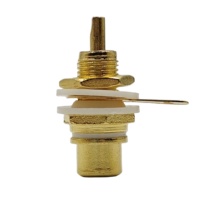 Prise Jack RCA femelle pour montage sur panneau PCB, blanche, pour audio et vidéo, connecteur RCA simple, prise RCA femelle