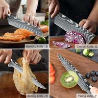 Couteau de chef japonais à motif Damas de 8 pouces avec boîte cadeau, étiquette privée personnalisée, accessoires de cuisine professionnels