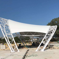 PTFE architectural préfabriqué toit auvent auvent scène PVDF tente étanche tissu traction membrane structure événement tente