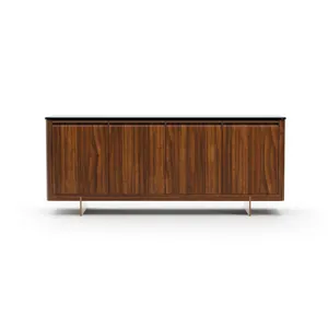 Credenza |   Credenza Alta Moderna in Legno, Mobile Buffet con Cassetti e Armadietti per Sala da Pranzo e Ingresso - Product Image 3