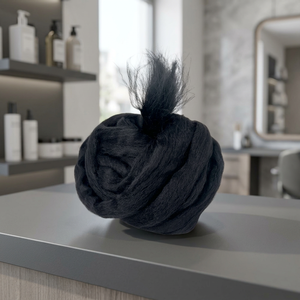 100% fil de laine mérinos naturelle laine de qualité supérieure pour le tricotage et le tissage fabriqué à partir de laine de qualité supérieure couleur noire - Product Image 2