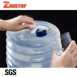 Camping al aire libre senderismo Picnic viajes en carretera portátil plegable contenedor de agua potable con grifo y Asa - Product Image 1