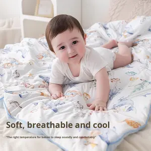 Lit d'enfant 115/120*150cm, lavable, fin, frais, doux, motif de dessin animé, anti-acariens, 200 fils, vente chaude, loisirs, enfants - Product Image 1