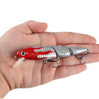 Ensemble de leurres de pêche au bar, 3 segments, minnow coulant multi-articulé, appât dur en plastique pour bar