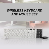 Clavier et souris sans fil ergonomiques LED rétroéclairés Leadingplus 2,4 GHz USB Gaming Slim - En stock