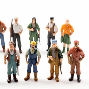 Mini modèle en plastique jouet agriculteur figurines figurines figurines miniatures personnes - Product Image 1