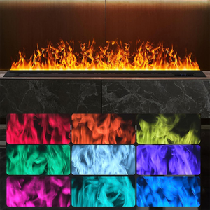 Chimenea Eléctrica Personalizada de 1m/1.2m/1.5m con Aplicación 3D/WiFi, 7 Colores LED, Integrada en la Pared, para Hotel u Hogar, Ahorro de Energía - Product Image 2