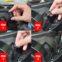 200 pièces de clips de fixation de pare-chocs de 8 mm, rivets à pousser en plastique pour voiture, attaches de garde-boue