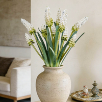 1 pièce de jacinthe artificielle en latex (Muscari) pour bouquets de vase, décoration maison, bureau, mariage