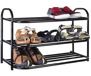Heavy-<b>Weight</b> Multifunctional Black Metal Shoe Rack Hall Foldable Low Space Living Room <b>Storage</b> Light <b>Weight</b> Iron Side Rack - Product Image 1