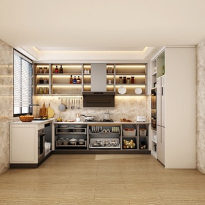 Gabinetes de Cocina Modulares Ecológicos de Madera Sólida Estilo Francés, Muebles de Cocina Modernos para Toda la Casa - Product Image 2
