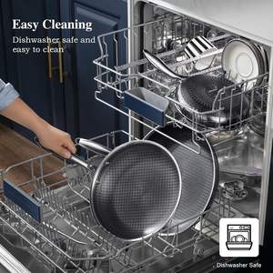 Sartén antiadherente de inducción de acero inoxidable de una sola capa, sartenes de panal para cocina, Sartenes Acero Inoxidable - Product Image 3