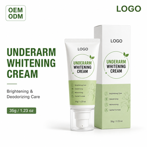 Crème éclaircissante pour les aisselles avec logo personnalisé, vitamine C, collagène, correcteur, réparation des taches sombres sous les aisselles, formule pour zones sensibles - Product Image 1