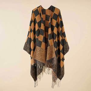 2024 High Quality Cashmere Women's Winter <b>Ponchos</b> Blanket Shawl Wrap <b>Poncho</b> Cape Winter Open Front Hooded <b>Poncho</b> - Product Image 4