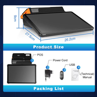 Noryox NB11T Android 14 8 Núcleos 4GB Certificado CE Lector NFC Pantalla Táctil Terminal POS de Mano con Caja Registradora Inteligente de 80mm