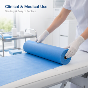 Rollo de Sábanas Desechables TOPMED de Polipropileno No Tejido, Grado Hospitalario, Papel <span class=keywords><strong>para</strong></span> Exámenes Médicos, Certificado CE, Tamaño Personalizado, Venta al Por Mayor, OEM - Product Image 1