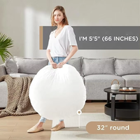 Poufs en velours côtelé d'usine OEM avec rembourrage en mousse Pouf en peluche et peluche Pouf de rangement Poufs de sol Repose-pieds pour le salon
