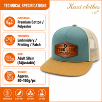 Échantillon Gratuit Fournisseur Chinois Prix de Gros Casquette Trucker en Cuir Personnalisée Pas Chère Faible MOQ Casquette de Baseball Snapback