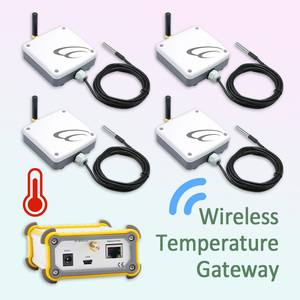 <b>Wireless</b> <b>Temperature</b> <b>Sensor</b> with Ethernet Gateway, 4 Sets <b>Temperature</b> <b>Wireless</b> <b>Sensor</b> for Home, Commercial & Industrial - Product Image 1