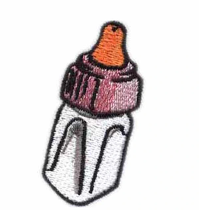 Fütterungs-/Baby-/Stillflaschen-Stickerei-Aufnäher für Kleidung/Taschen Umweltfreundlicher Bügel-Aufnäher aus Vliesstoff Rechteckig - Product Image 1