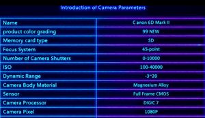 Cámara DSLR <span class=keywords><strong>Canon</strong></span> 6D Mark II usada de alta calidad con lente 24-105F4 IS, cámara digital 6d2 con pantalla táctil de 23.2MP y WiFi - Product Image 6