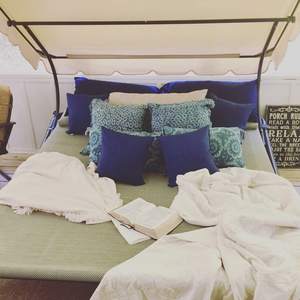 Cama Hamaca con Ruedas para Terraza, Jardín, Patio, Tumbona Doble para Exteriores con Toldo Ajustable - Product Image 5