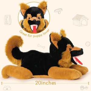 5 uds realista 20 \ "perro pastor alemán gigante animales de peluche suave juguetes de peluche niños <span class=keywords><strong>niñas</strong></span> niños cachorro amante - Product Image 2