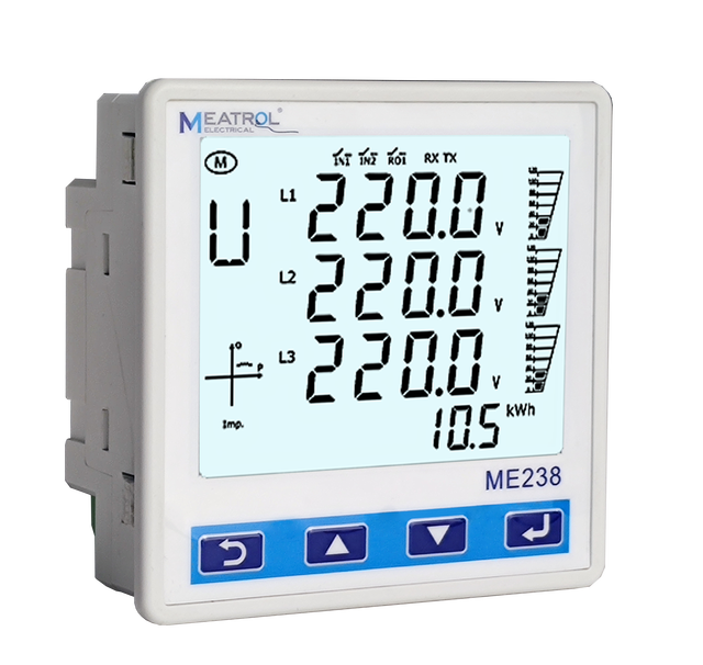 Smart Multifunction 3 Phase Electric Meter Digital LCD Display Energy Meter with Multi Channels