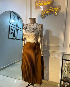 Váy mùa hè 2025 vestidos sang trọng váy nữ có dây buộc cạp cao màu Trơn Váy dài xếp li Midi không đối xứng chữ A dáng ôm vừa vặn - Product Image 5