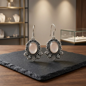 925 <b>Silver</b> Moonstone <b>Drop</b> <b>Earrings</b> for Women Gold Plated Water <b>Drop</b> Shape for Wedding or Party - Product Image 3