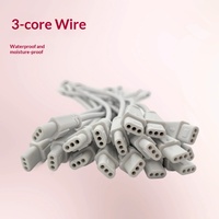 Câble de connexion en cuivre T4/T8/T5 pour tubes LED intégrés, adaptateur double prise, rallonge, boîtier PVC, modèle 123