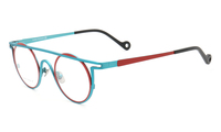 Nouvelle vente flash, lunettes de soleil élégantes et uniques en titane pur 7757, monture ronde vintage colorée unisexe