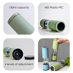 Kitchenware Glass Spice Jars Set Mill for Home Kitchen Stainless Steel Manual Salt and <b>Pepper</b> Mill Set Ceramic Core - Product Image 2