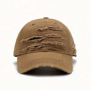 Casquette de baseball déchirée personnalisable avec logo brodé 3D, nouvelle collection, pour femmes et hommes, tendance, effet usé - Product Image 4