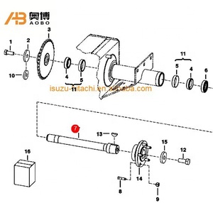 Eje de eje de 6706032 para 440, <span class=keywords><strong>443</strong></span>, 453, 463 S70 cargadora de ruedas repuestos - Product Image 6