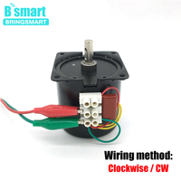 Bringsmart 220v 60KTYZ 14W 2.5-110 tr/min Ac moteur synchrone à aimant Permanent 1 tr/min moteurs réducteurs pour barbecue, Machine à rideau