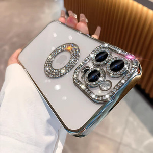 Luxe Bling Diamant Mobile Téléphone Cas Transparent Housse Souple Pour <span class=keywords><strong>iPhone</strong></span> 15 Pro Max 14 13 12 <span class=keywords><strong>11</strong></span> Plus Couverture <span class=keywords><strong>Transparente</strong></span> - Product Image 5