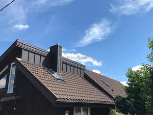 Tuile de toit en métal revêtu de pierre de style architecture grecque et romaine antique - Product Image 3