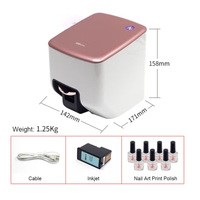 Imprimante à ongles 3D intelligente portable mini, machine d'impression automatique de vernis à ongles électrique avec alimentation électrique, cadeau