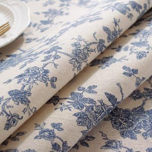 Bán buôn Màu Xanh Phong lan in cổ điển Ins phong cách <span class=keywords><strong>Polyester</strong></span> Khăn trải bàn cho khách sạn nhà - Product Image 4