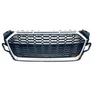 กระจังหน้าทรงรังผึ้งแบบใหม่ RS5 สำหรับ Audi A5 S5 <span class=keywords><strong>F5</strong></span> ปี 2020-2022+ สีโครเมียม+ดำ+เงิน  ได้รับการรับรองมาตรฐานสปอร์ต  วัสดุ ABS  สำหรับกันชนรถยนต์  เข้ารูป 100% - Product Image 4