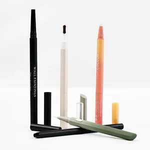 Nhãn Hiệu Riêng Lông Mày Bút Chì Biểu Tượng Tùy Chỉnh Không Thấm Nước Vegan Eye Brow Bút Tùy Chỉnh Lông Mày Bút Chì Với Bàn Chải